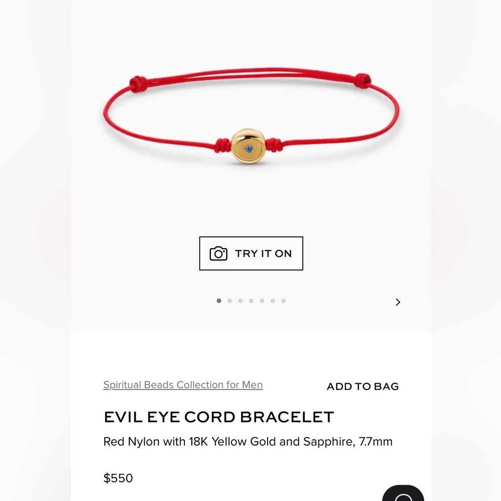David Yurman Red Evil Eye Cord Bracelet